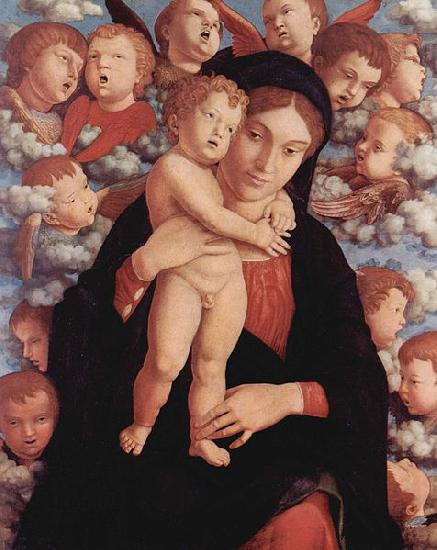 Andrea Mantegna Maria mit Kind und Engeln oil painting image